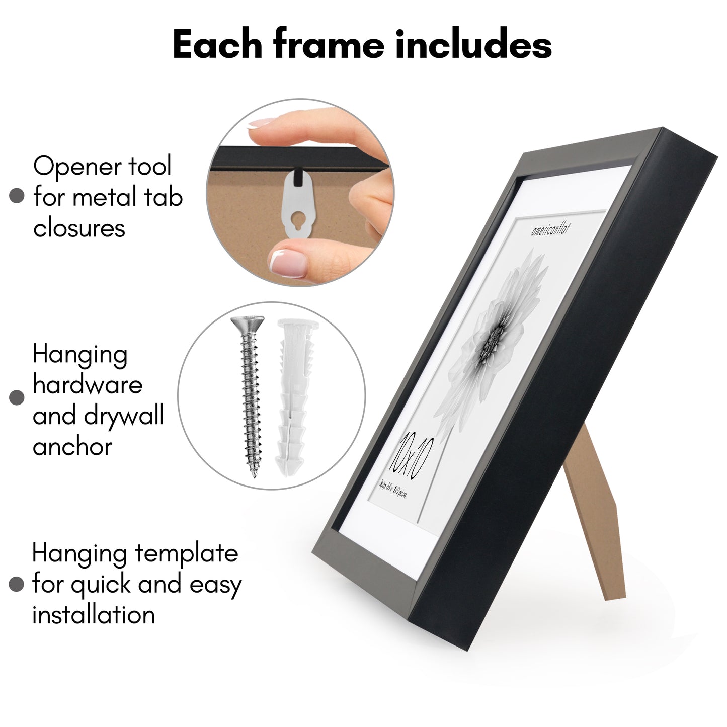 Deep Molding Picture Frame with Mat | Choose Size and Color