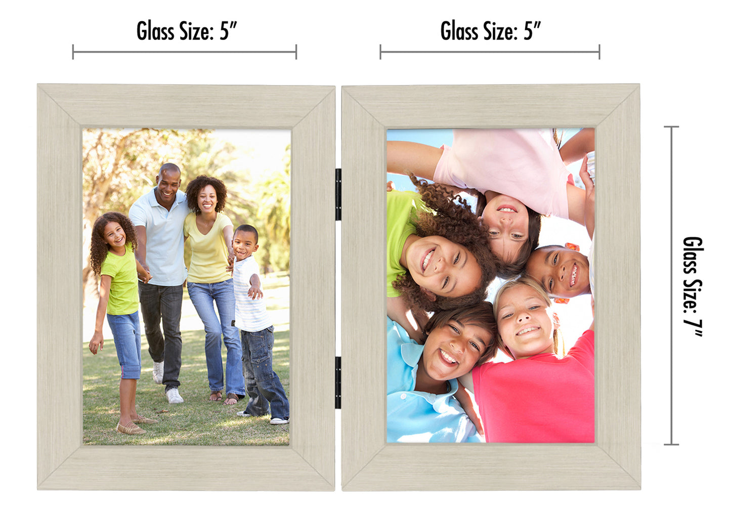 Hinged Picture Frame with Two Displays | Choose Color