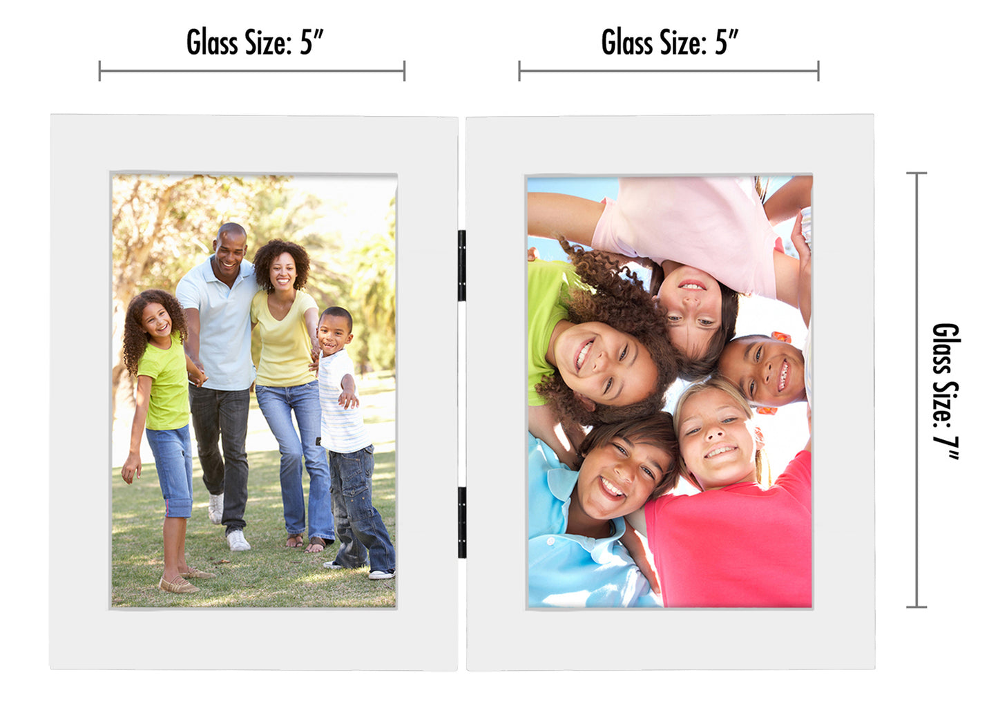 Hinged Picture Frame with Two Displays | Choose Color