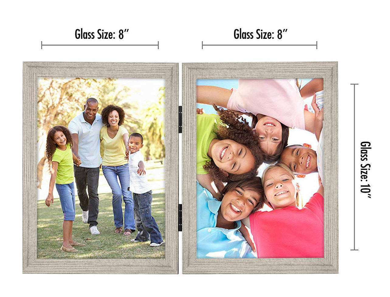 Hinged Picture Frame with Two Displays | Choose Color