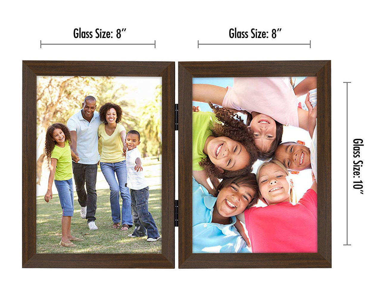 Hinged Picture Frame with Two Displays | Choose Color