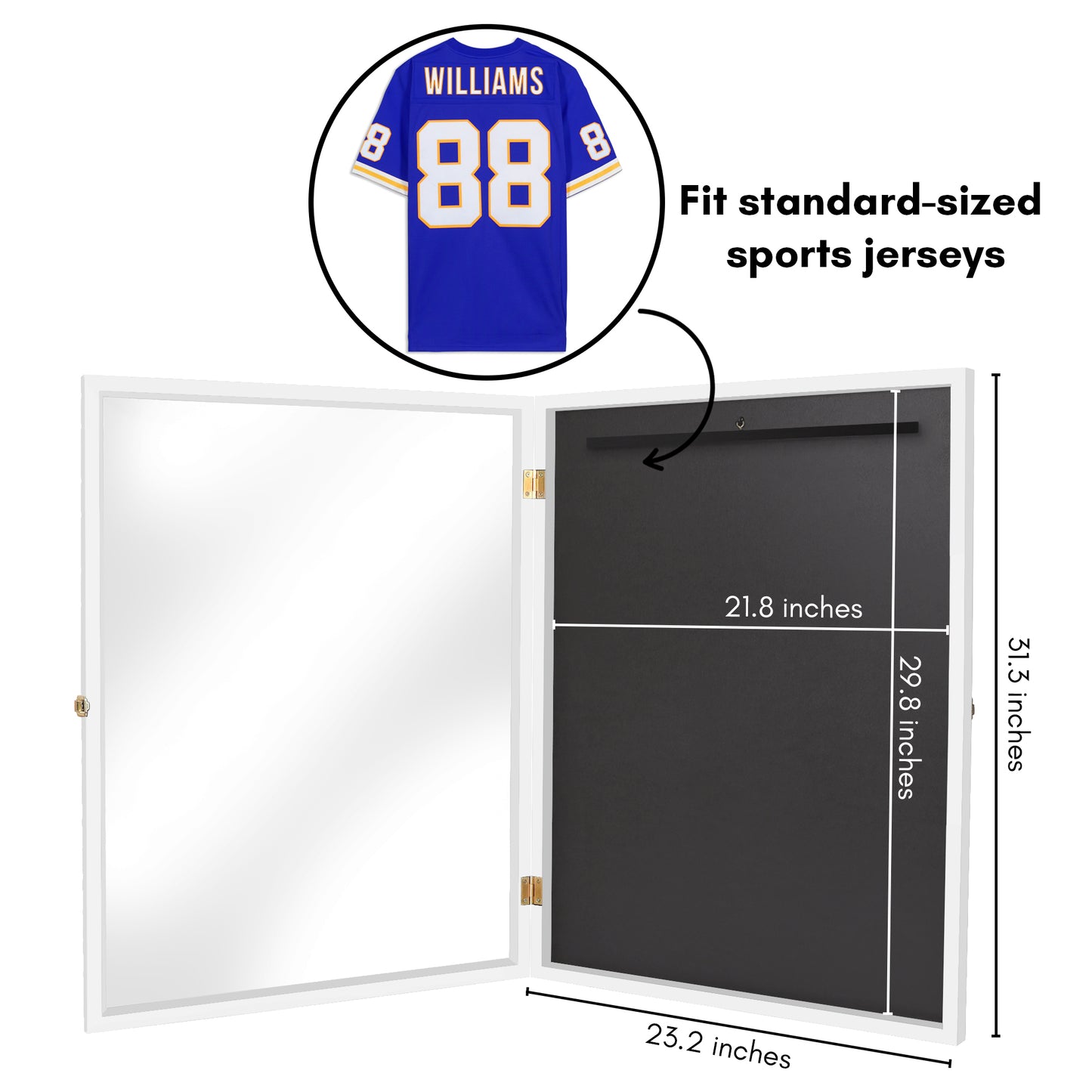 Lockable Jersey Display Case | For Sports + Collectible Jerseys