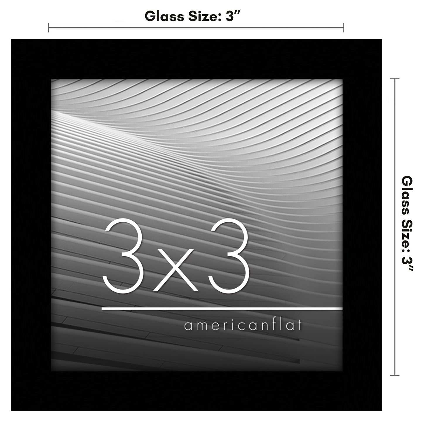 Modern Gallery Picture Frame without Mat, Black | Streamline Collection