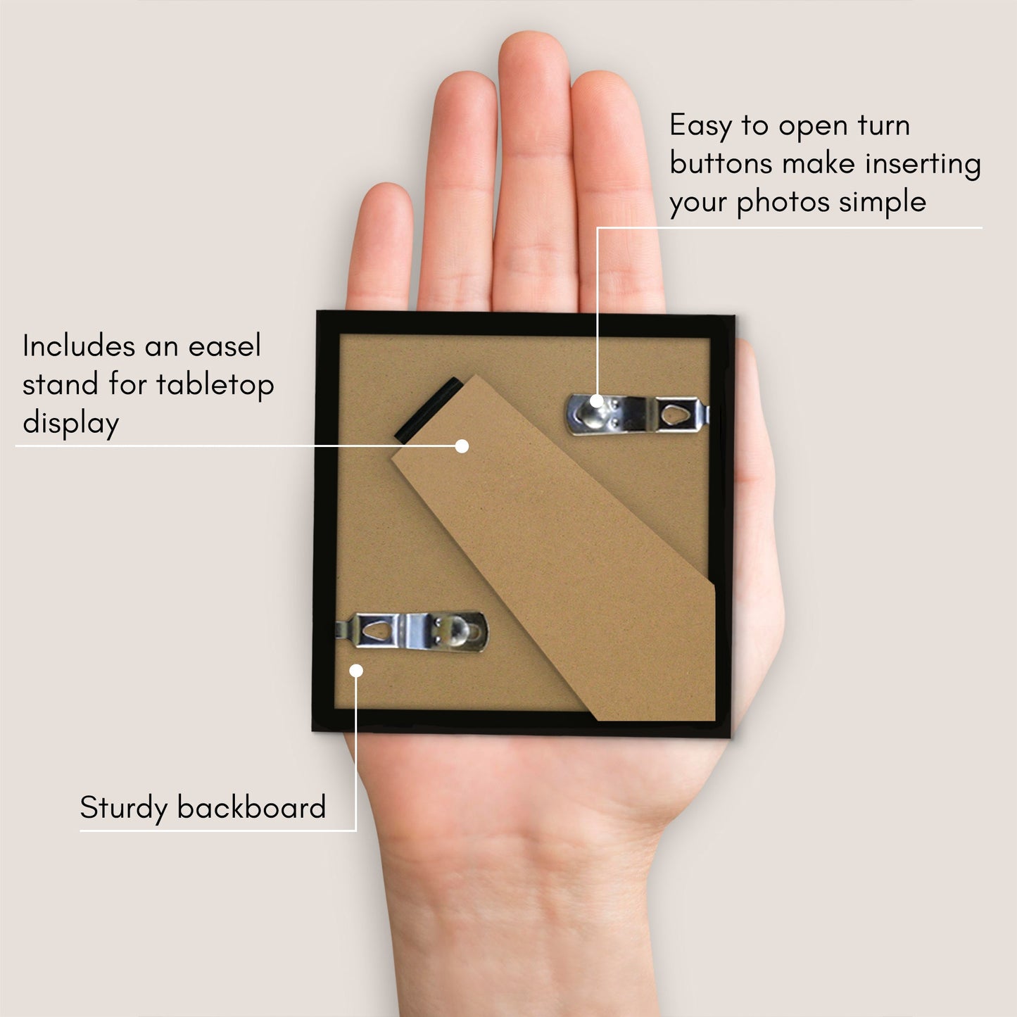 Modern Gallery Picture Frame without Mat, Black | Streamline Collection