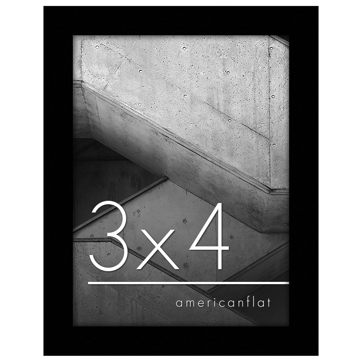 Modern Gallery Picture Frame without Mat, Black | Streamline Collection