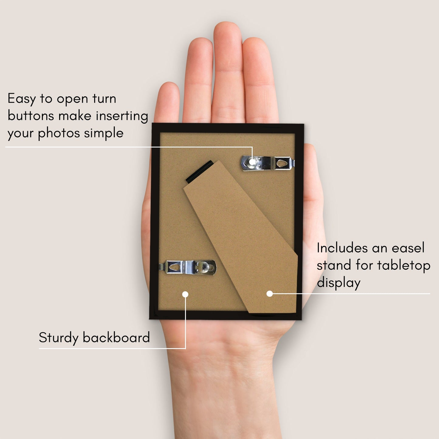 Modern Gallery Picture Frame without Mat, Black | Streamline Collection