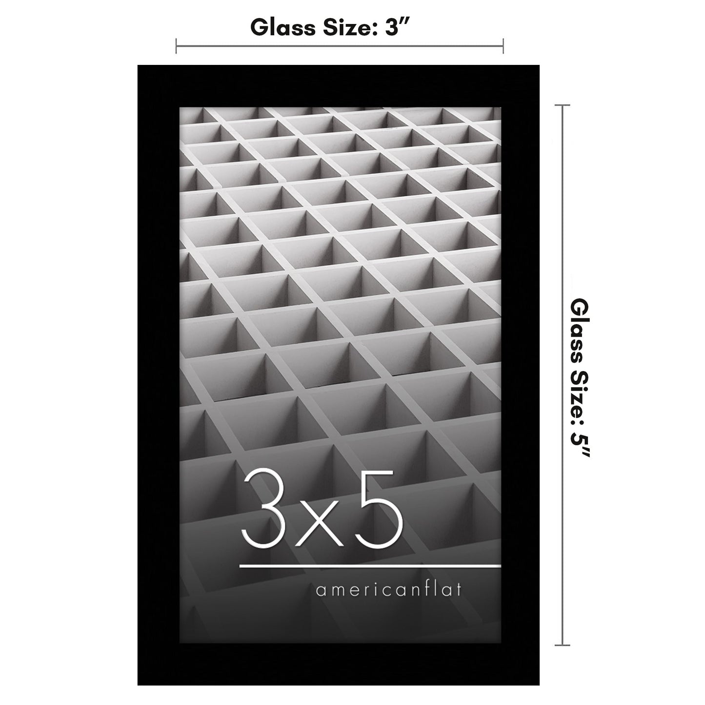Modern Gallery Picture Frame without Mat, Black | Streamline Collection