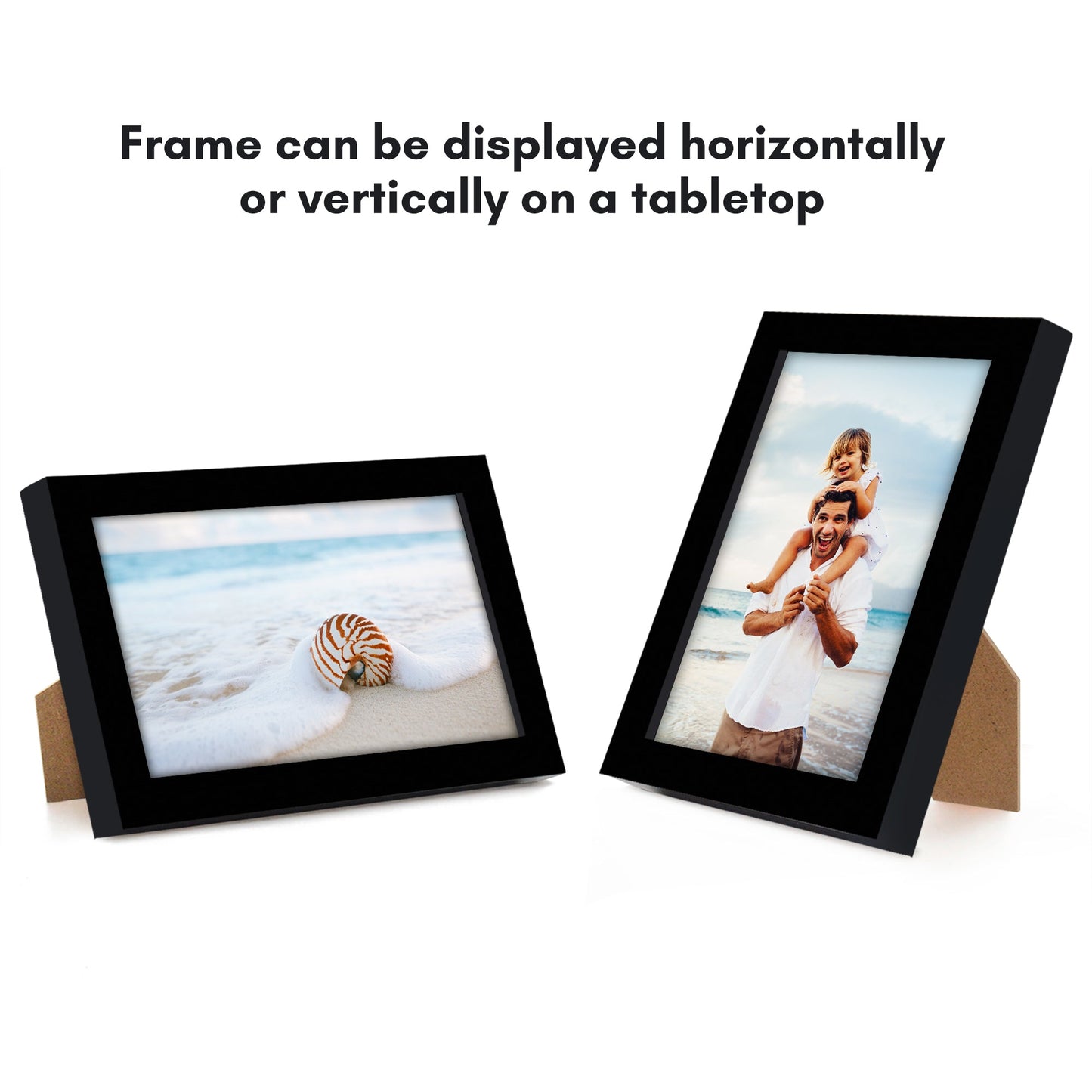 Modern Gallery Picture Frame without Mat, Black | Streamline Collection