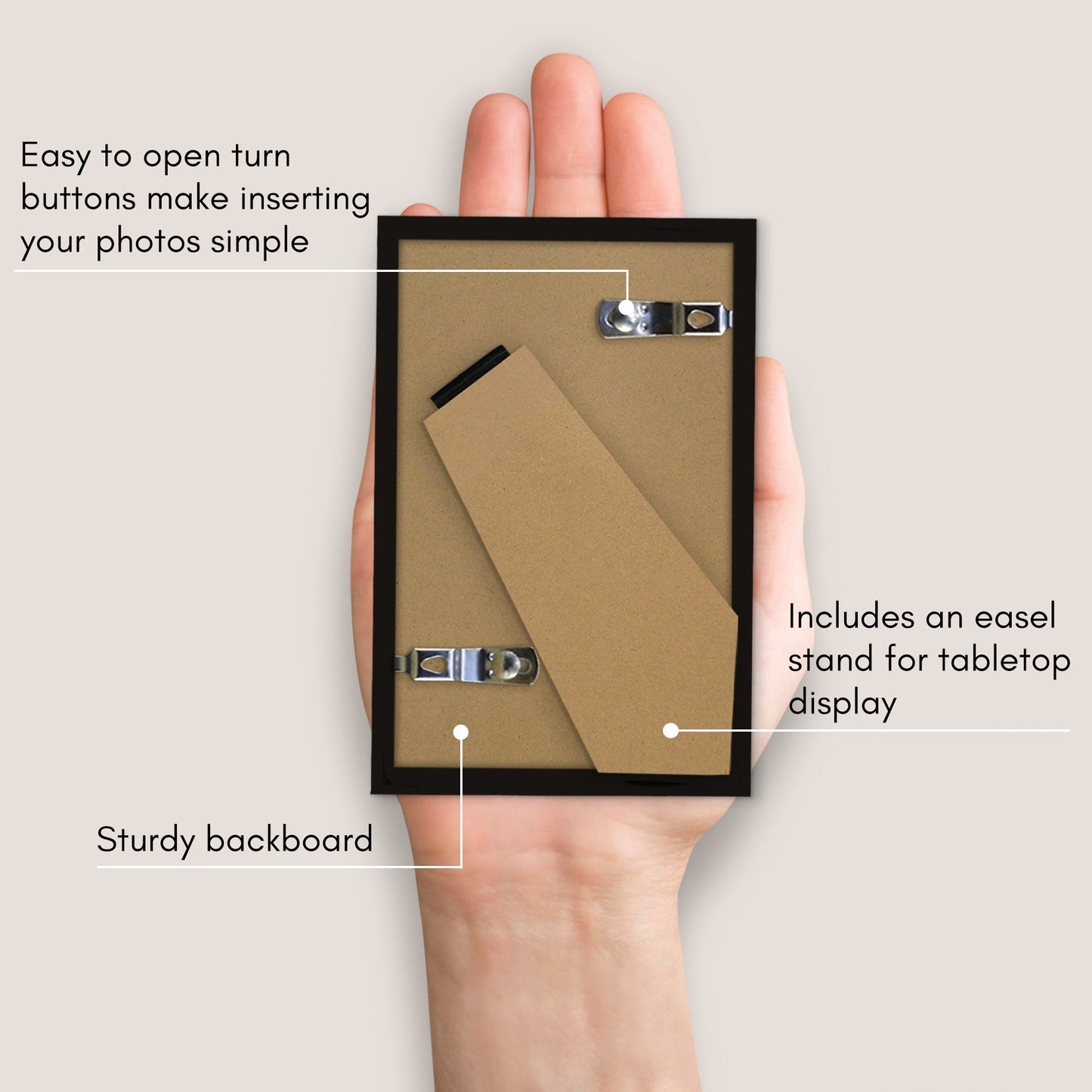 Modern Gallery Picture Frame without Mat, Black | Streamline Collection