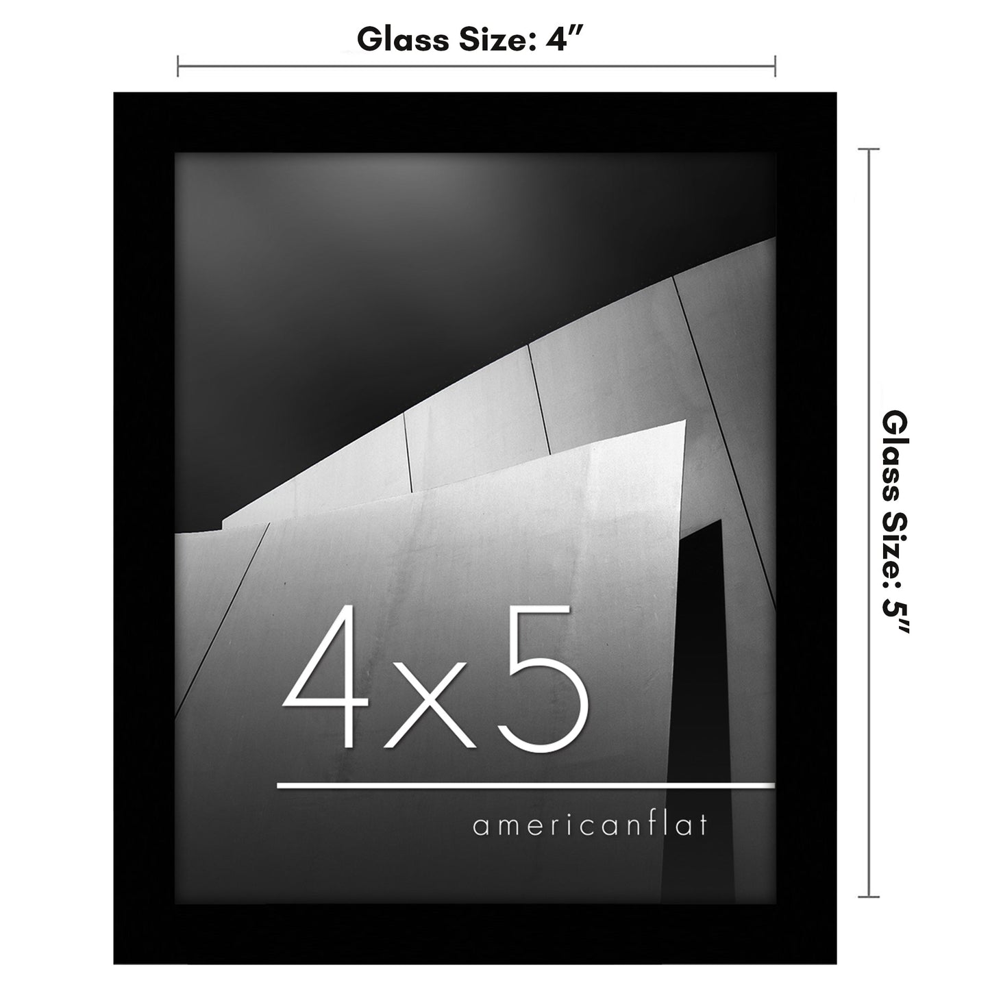 Modern Gallery Picture Frame without Mat, Black | Streamline Collection