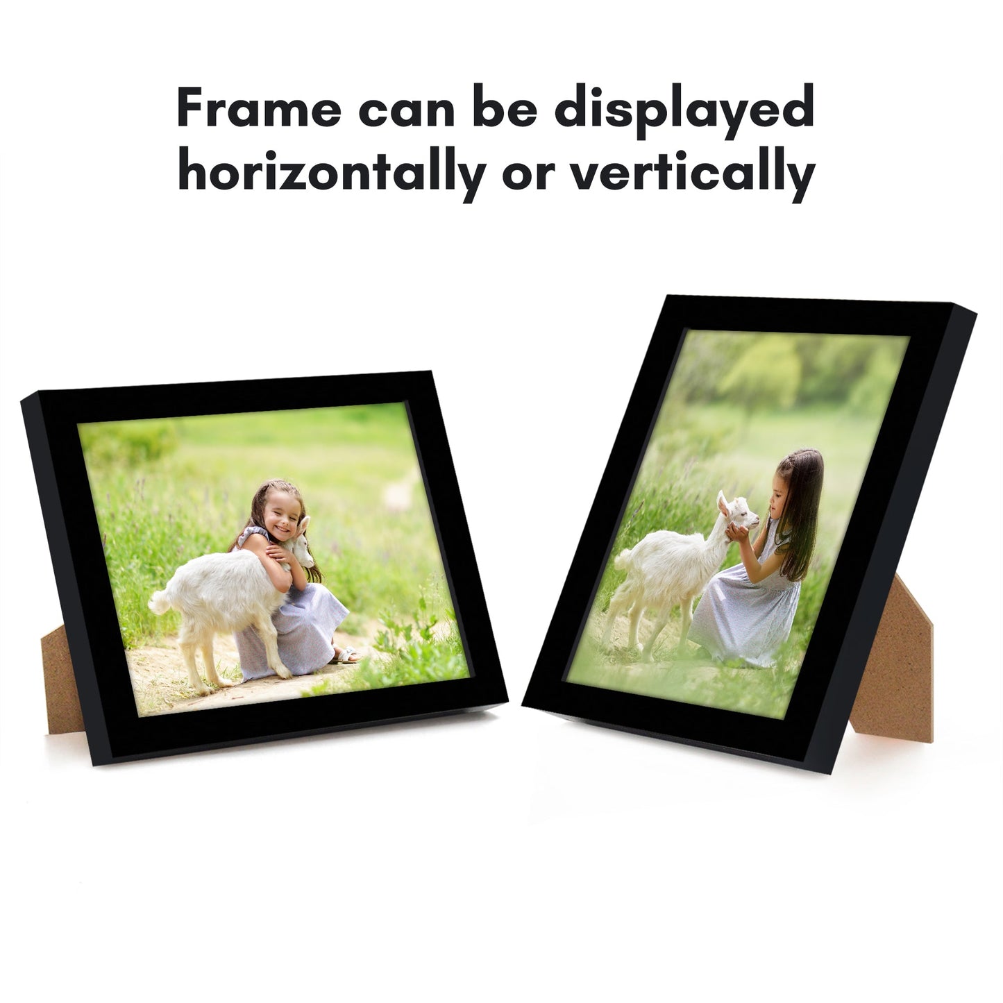 Modern Gallery Picture Frame without Mat, Black | Streamline Collection
