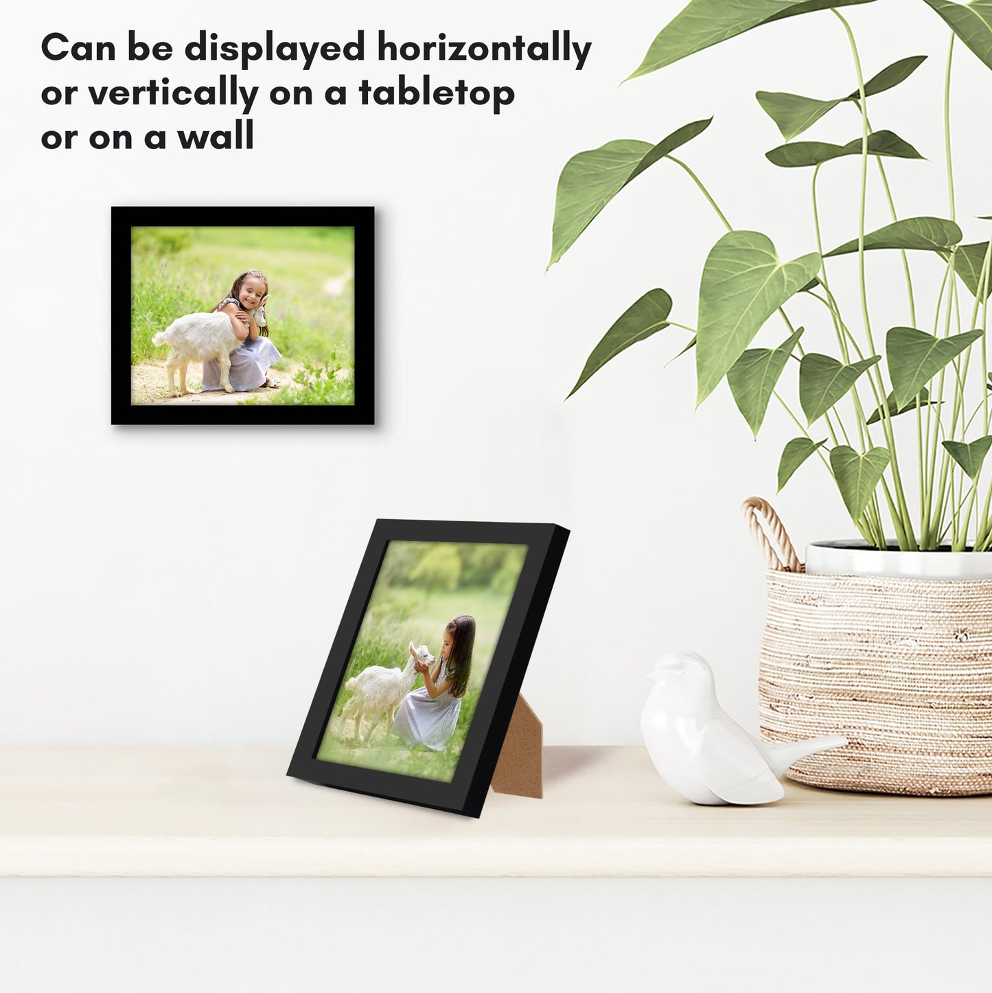 Modern Gallery Picture Frame without Mat, Black | Streamline Collection