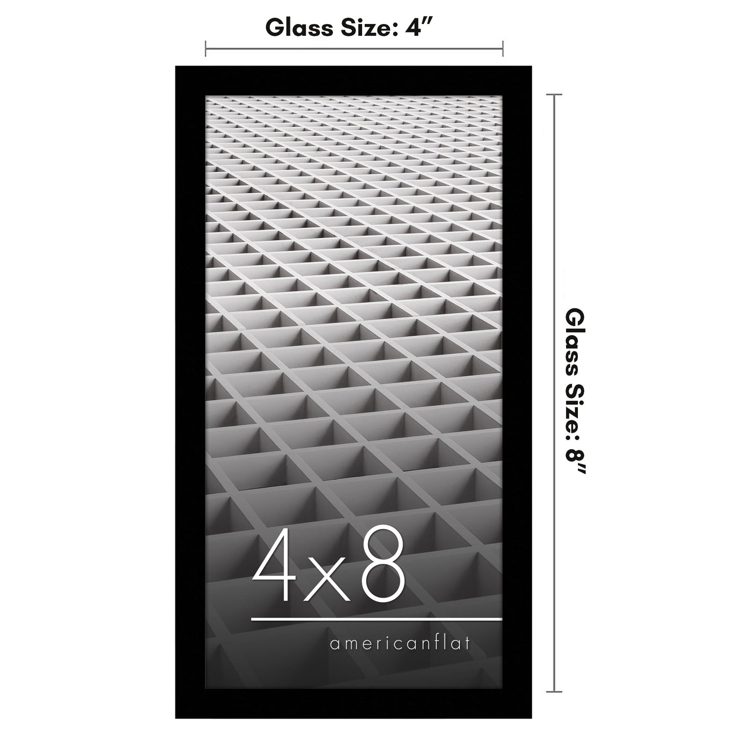 Modern Gallery Picture Frame without Mat, Black | Streamline Collection