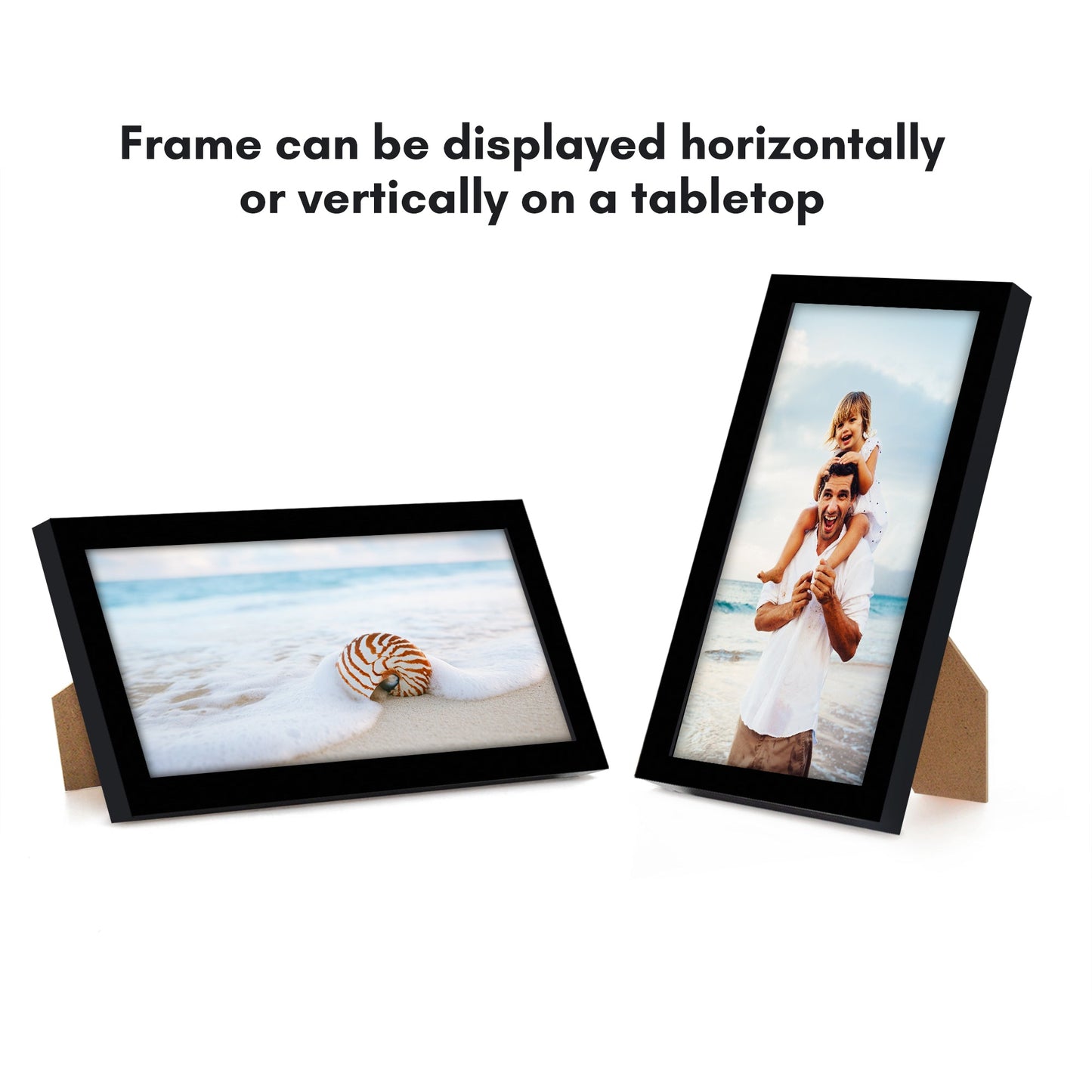 Modern Gallery Picture Frame without Mat, Black | Streamline Collection