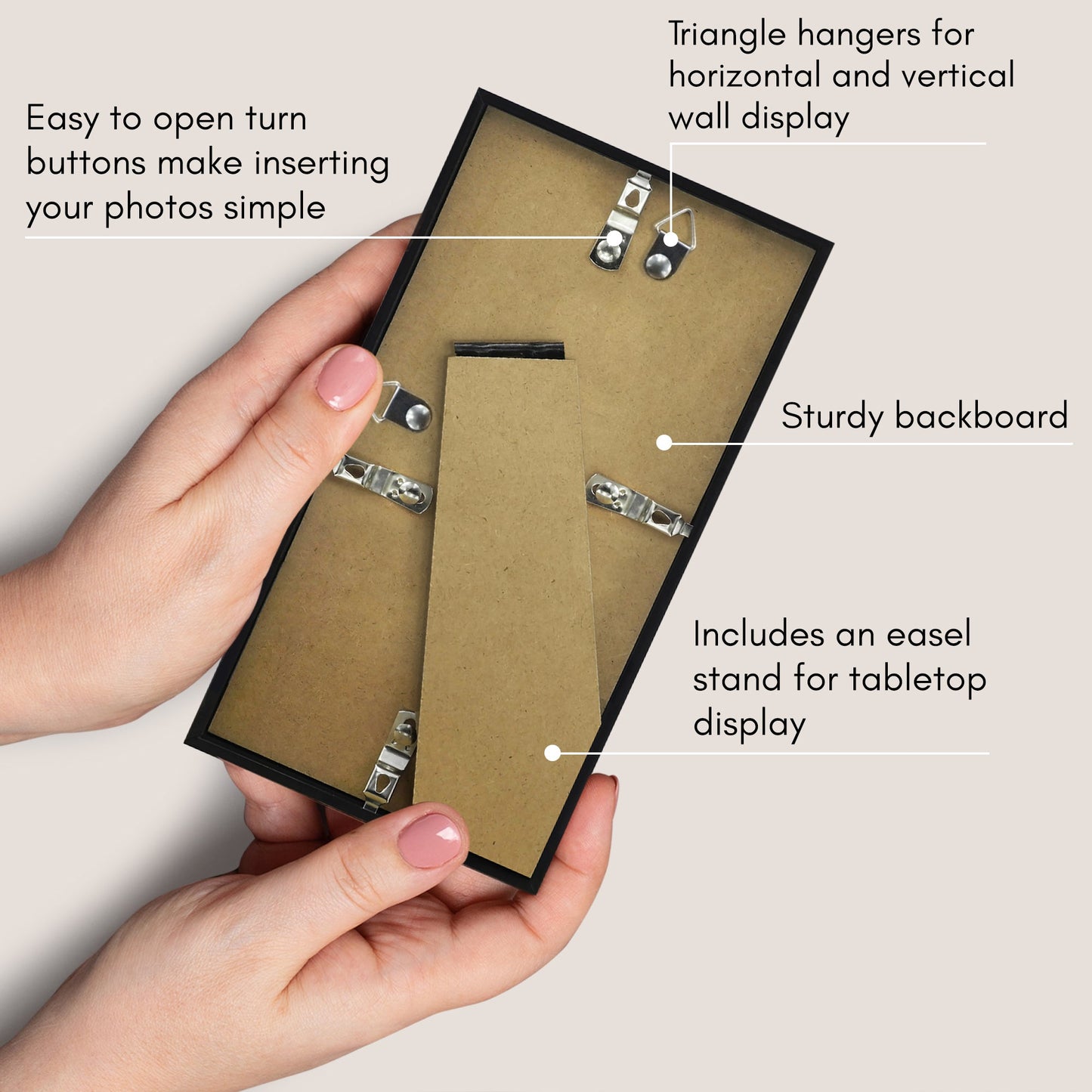 Modern Gallery Picture Frame without Mat, Black | Streamline Collection