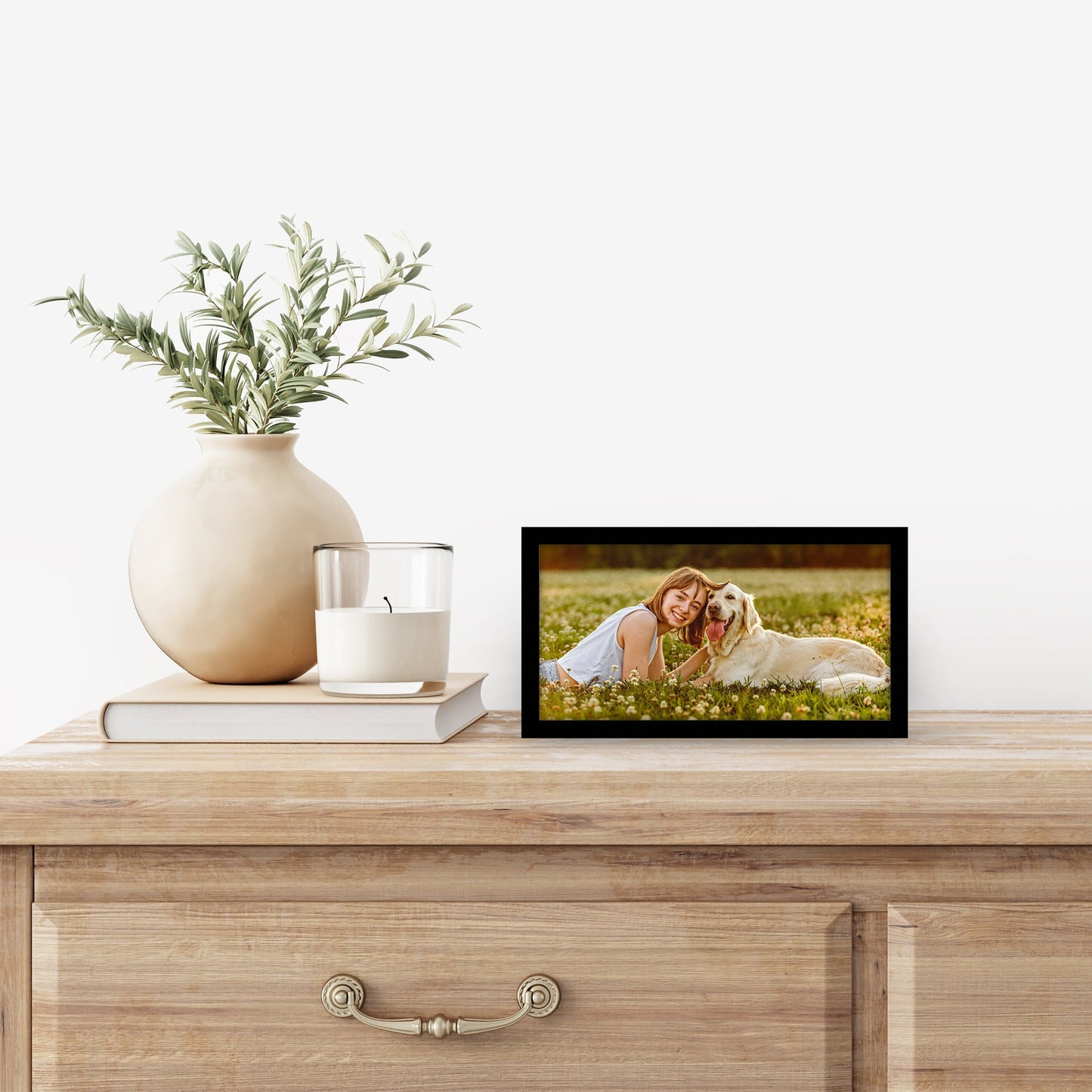 Modern Gallery Picture Frame without Mat, Black | Streamline Collection