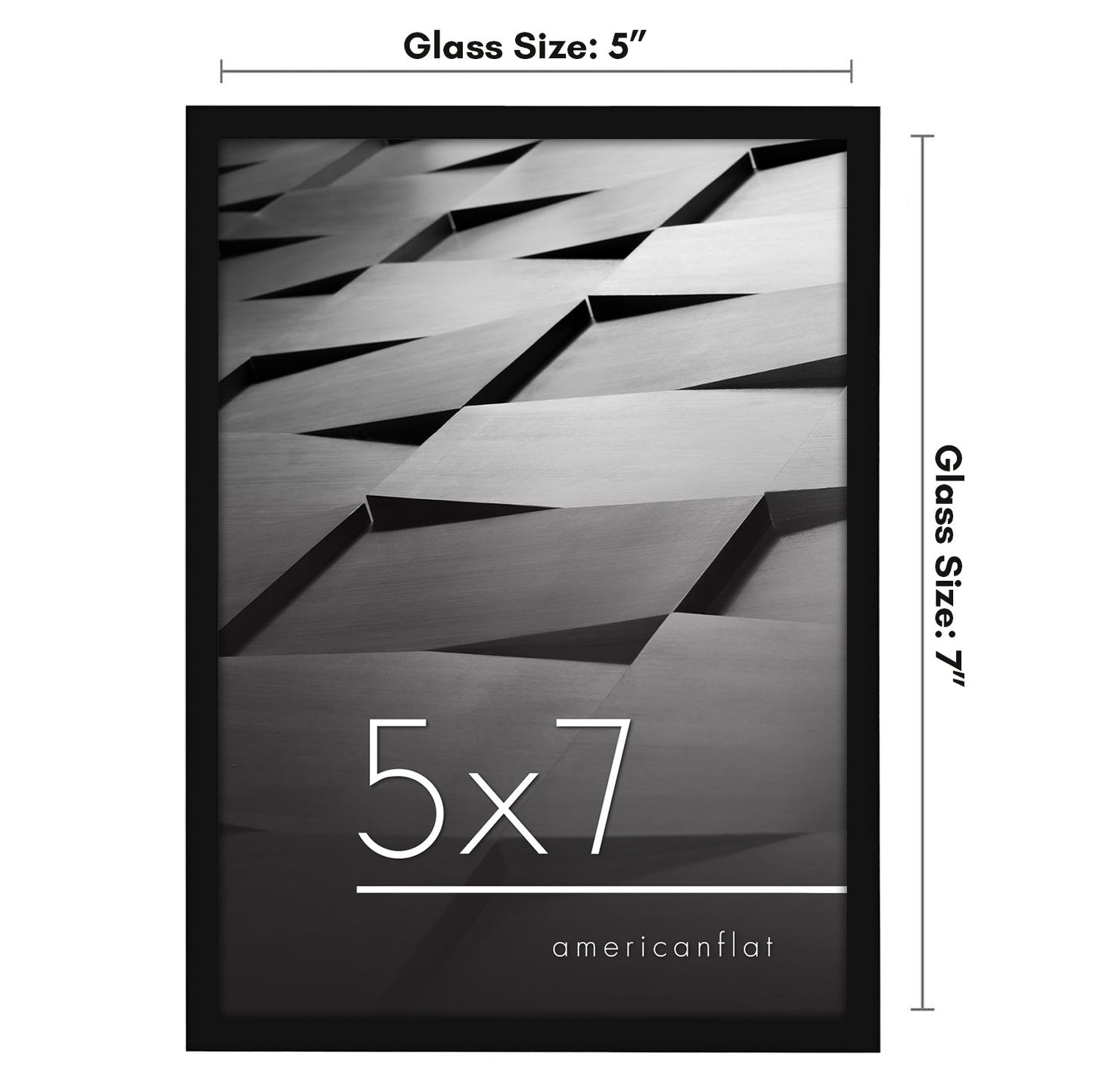 Modern Gallery Picture Frame without Mat, Black | Streamline Collection