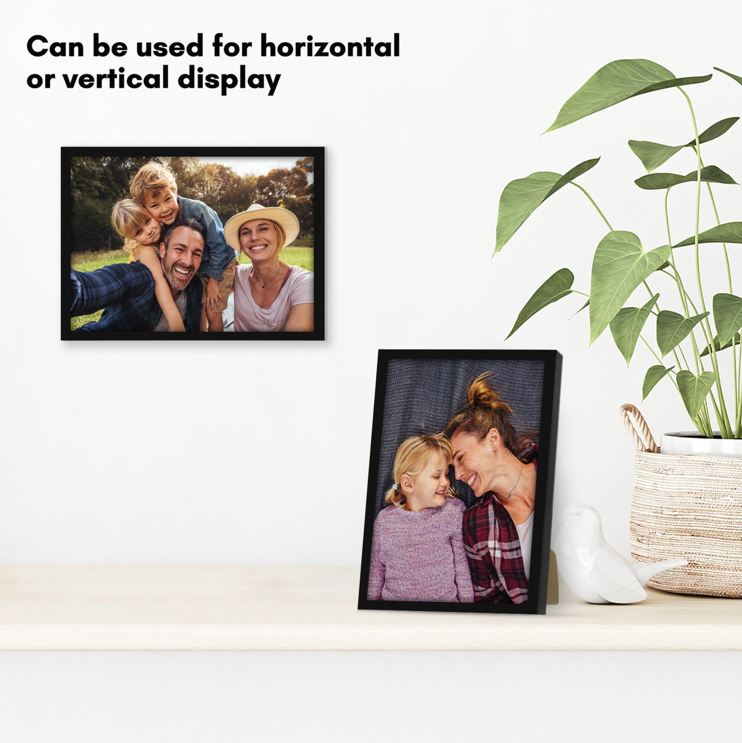 Modern Gallery Picture Frame without Mat, Black | Streamline Collection