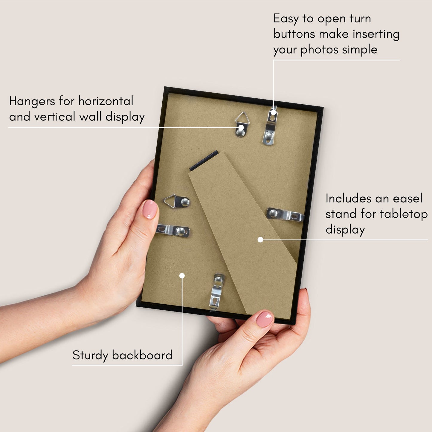 Modern Gallery Picture Frame without Mat, Black | Streamline Collection