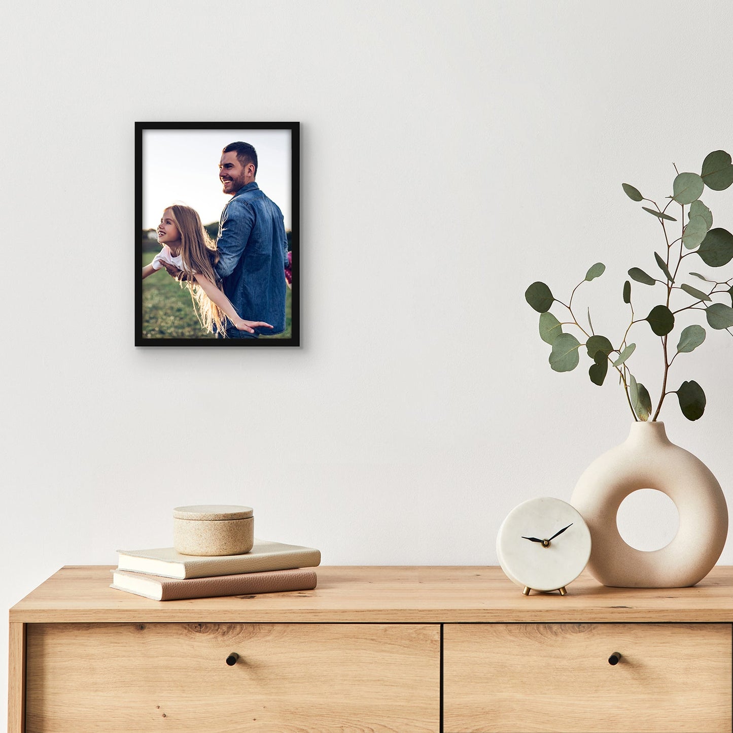 Modern Gallery Picture Frame without Mat, Black | Streamline Collection