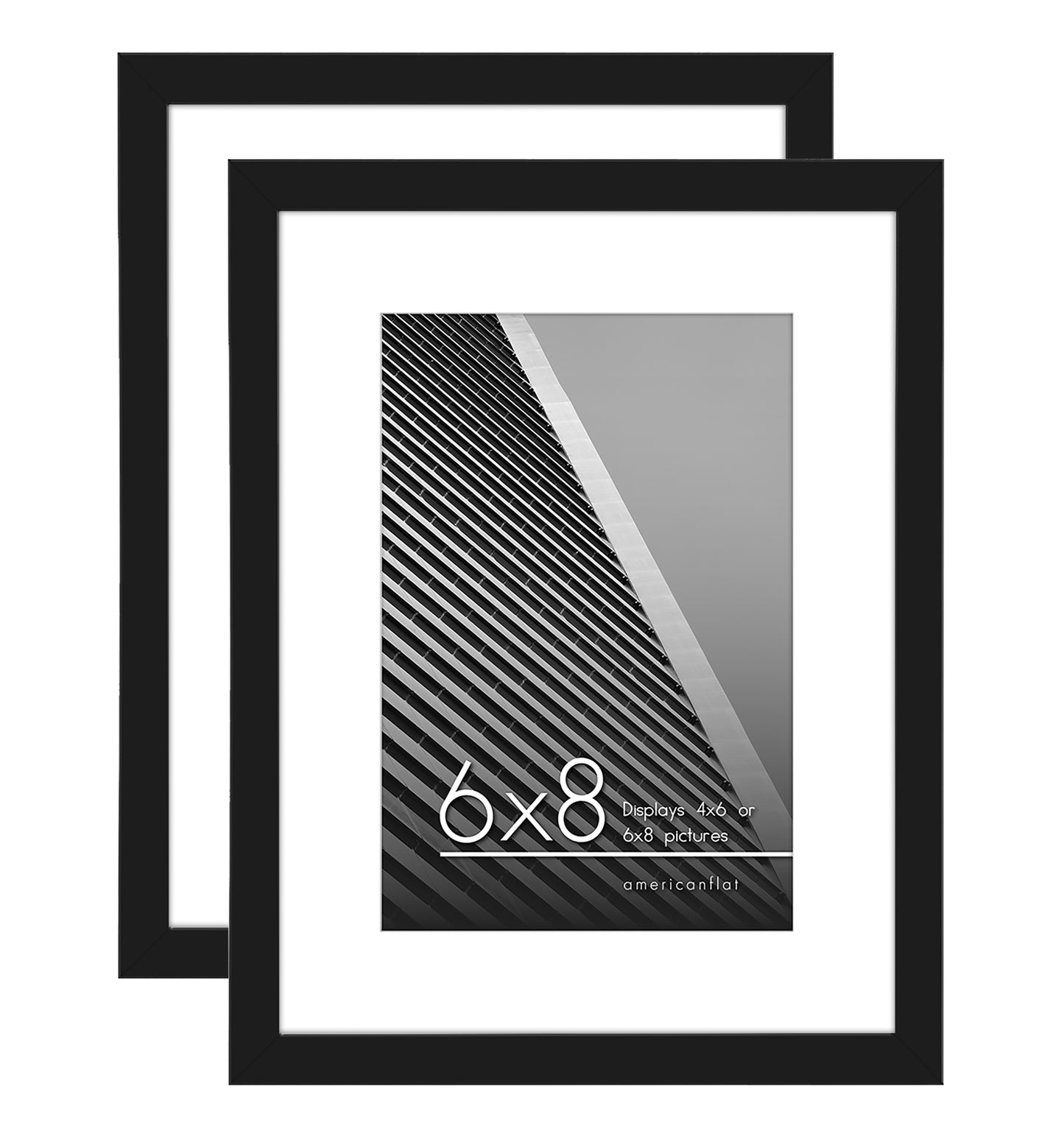 Multipack | Black Thin Border Photo Frame | Choose Size and Quantity