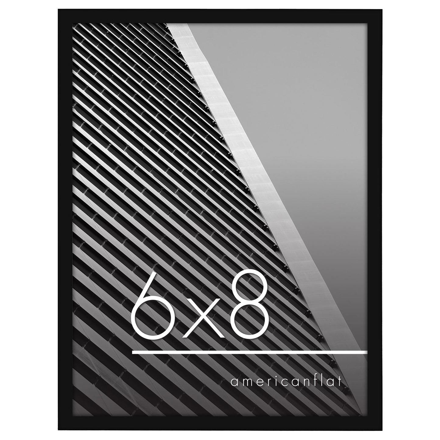 Modern Gallery Picture Frame without Mat, Black | Streamline Collection