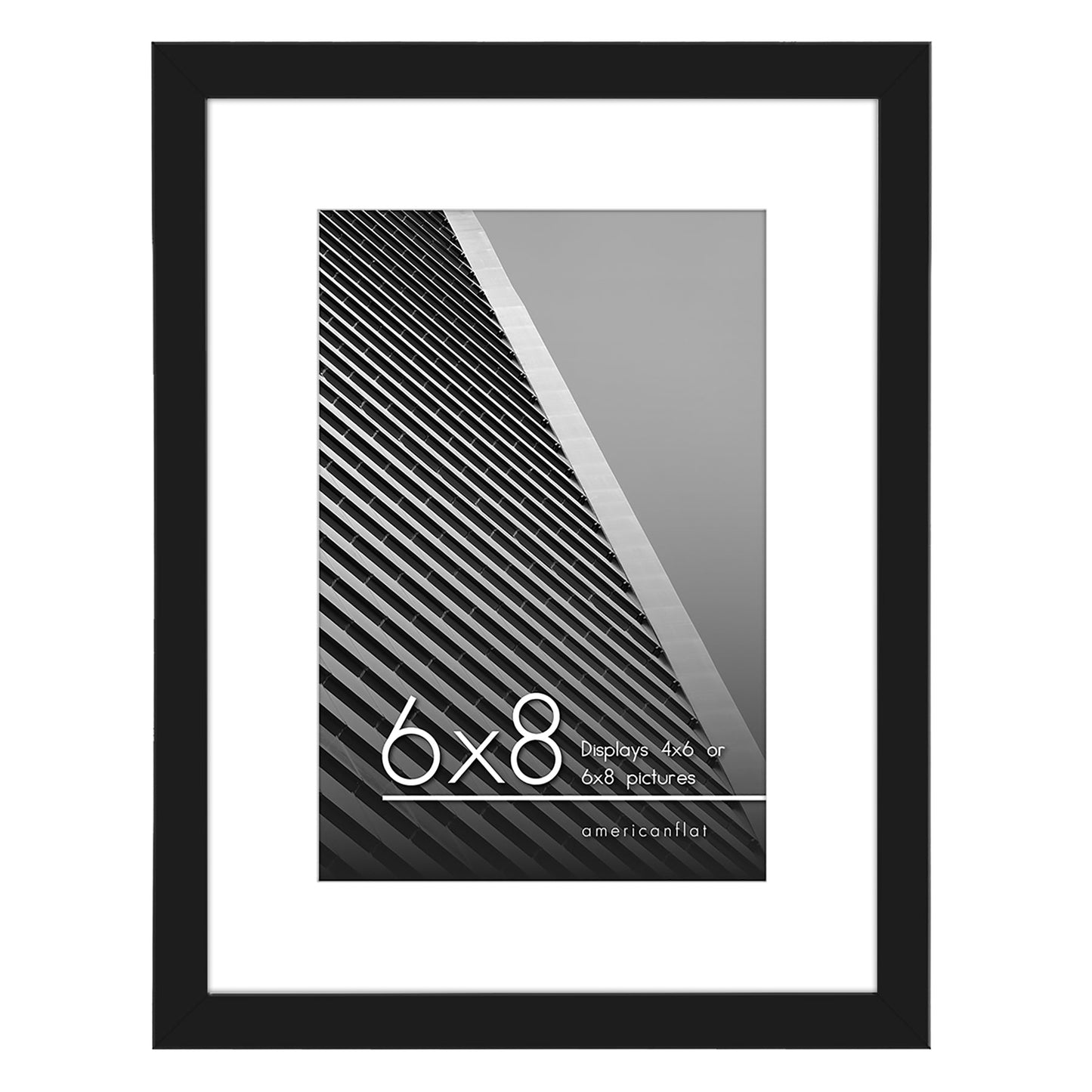 Picture Frame | Includes Mat | Slim Molding | Streamline Collection