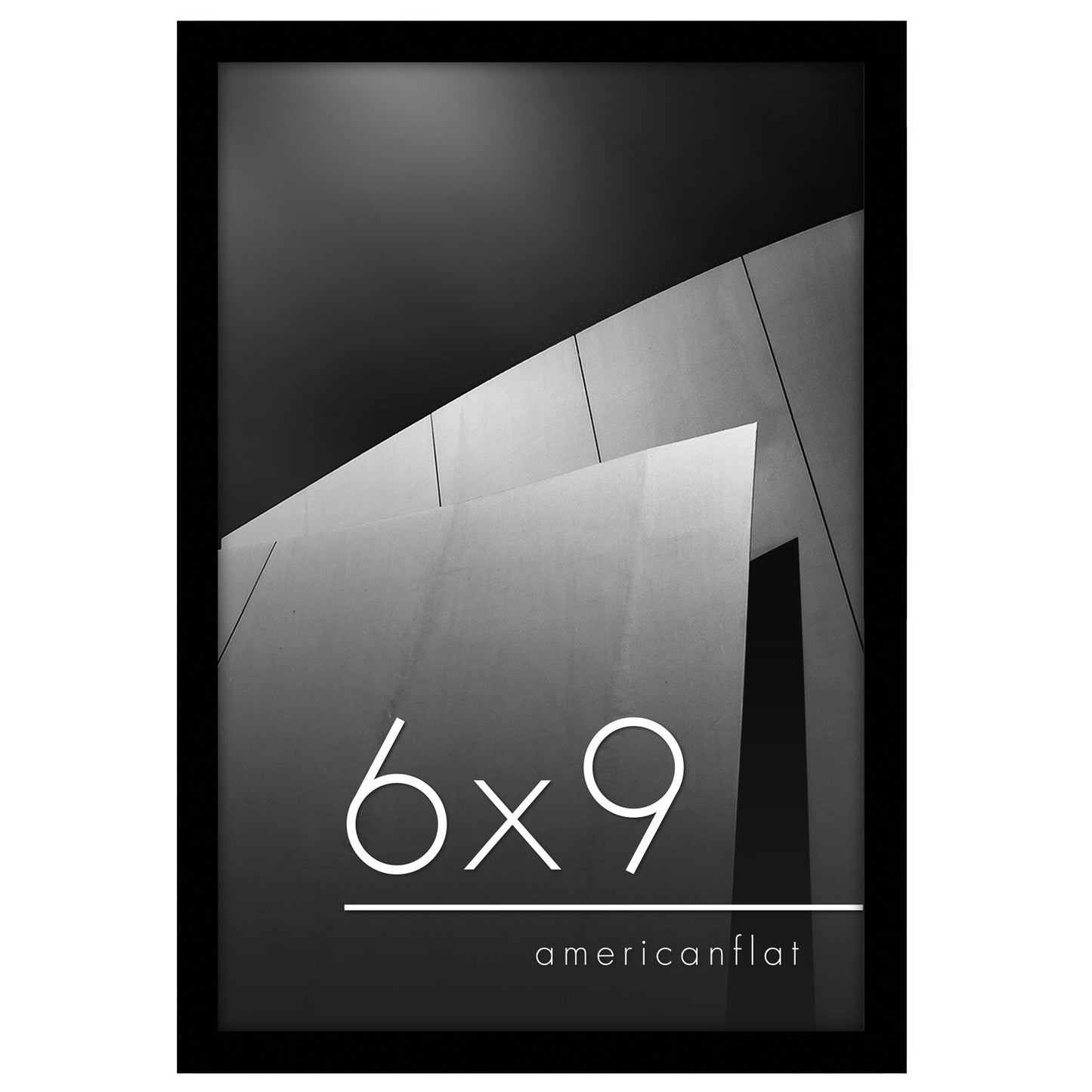 Modern Gallery Picture Frame without Mat, Black | Streamline Collection