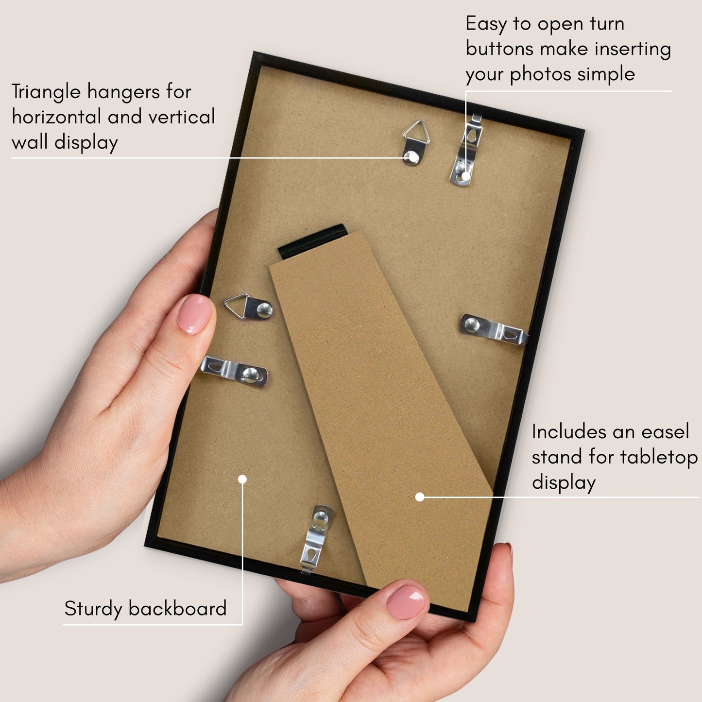 Modern Gallery Picture Frame without Mat, Black | Streamline Collection