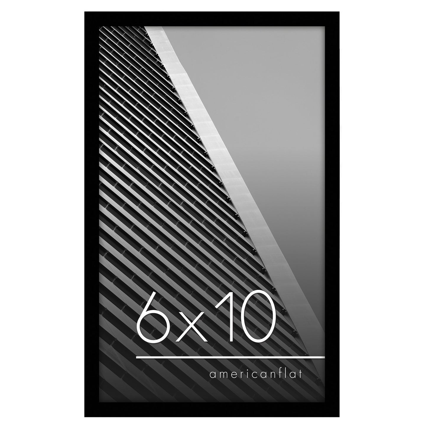 Modern Gallery Picture Frame without Mat, Black | Streamline Collection