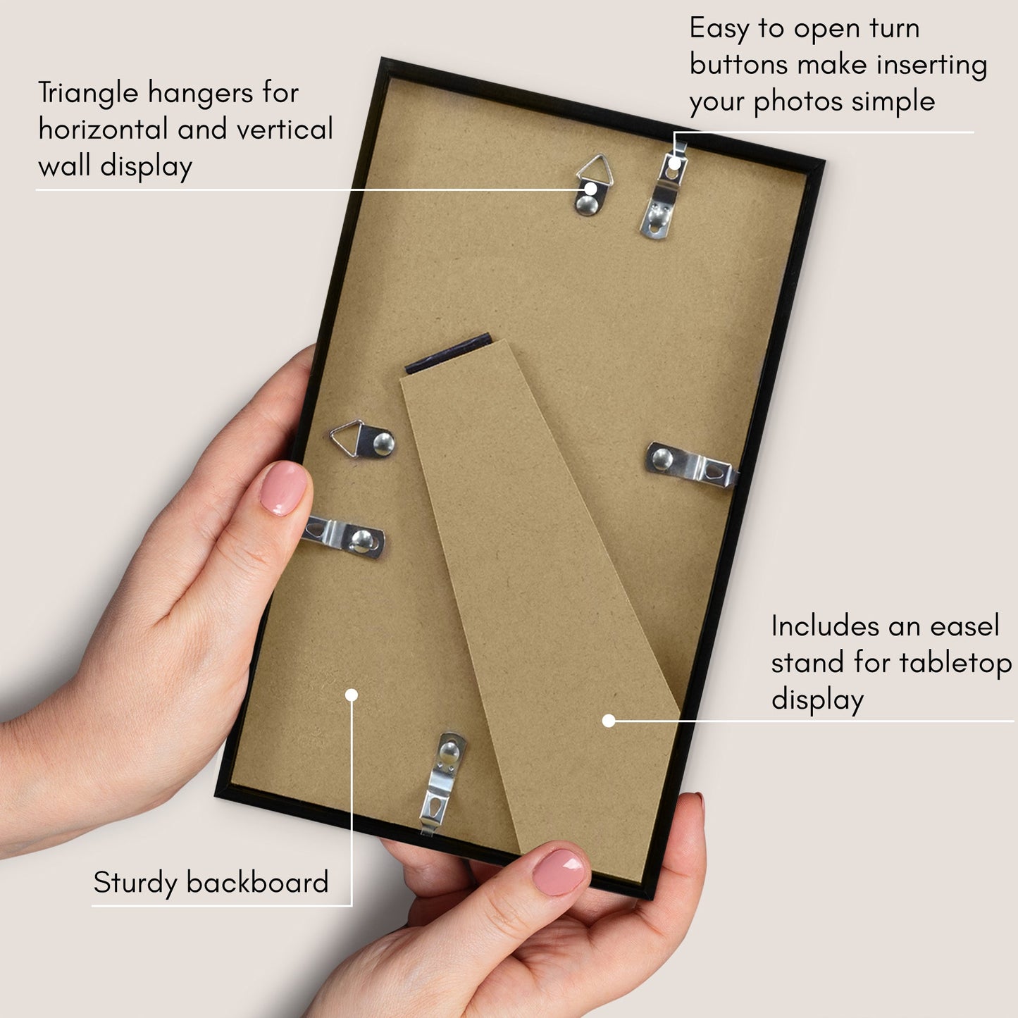 Modern Gallery Picture Frame without Mat, Black | Streamline Collection