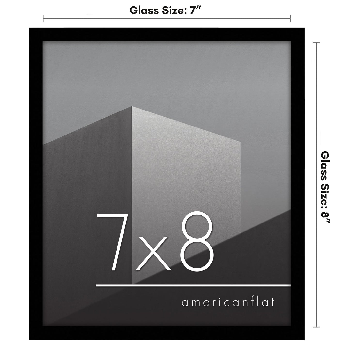 Modern Gallery Picture Frame without Mat, Black | Streamline Collection