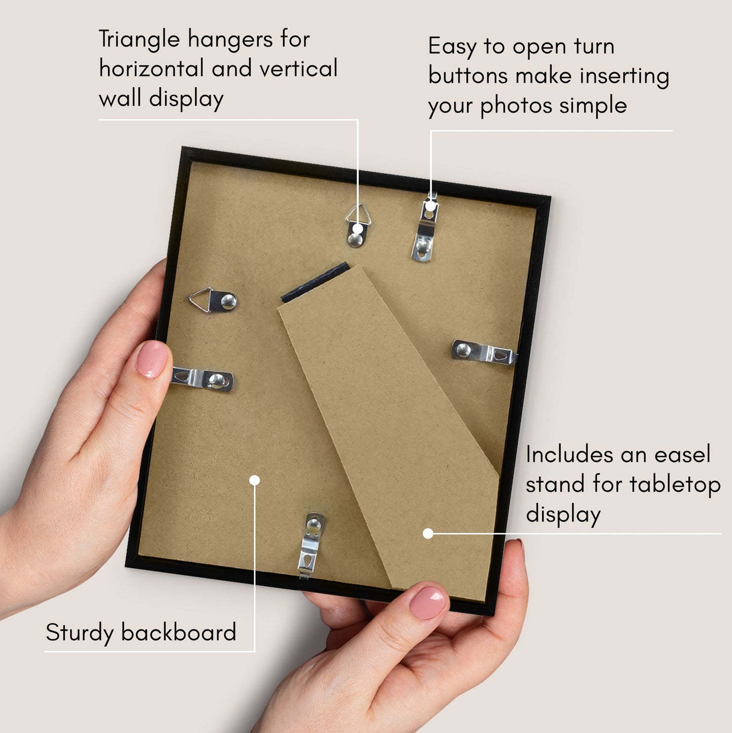 Modern Gallery Picture Frame without Mat, Black | Streamline Collection