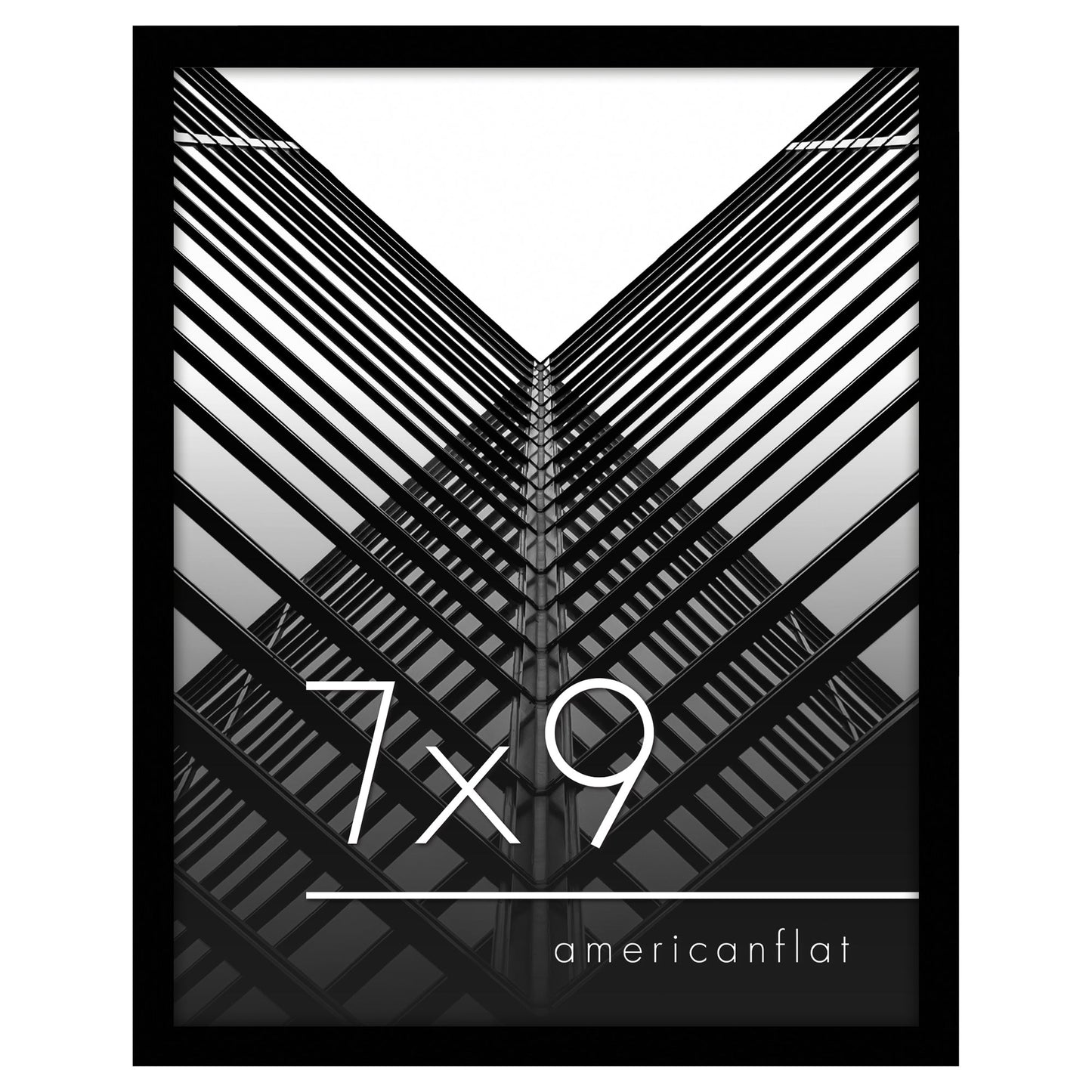 Modern Gallery Picture Frame without Mat, Black | Streamline Collection