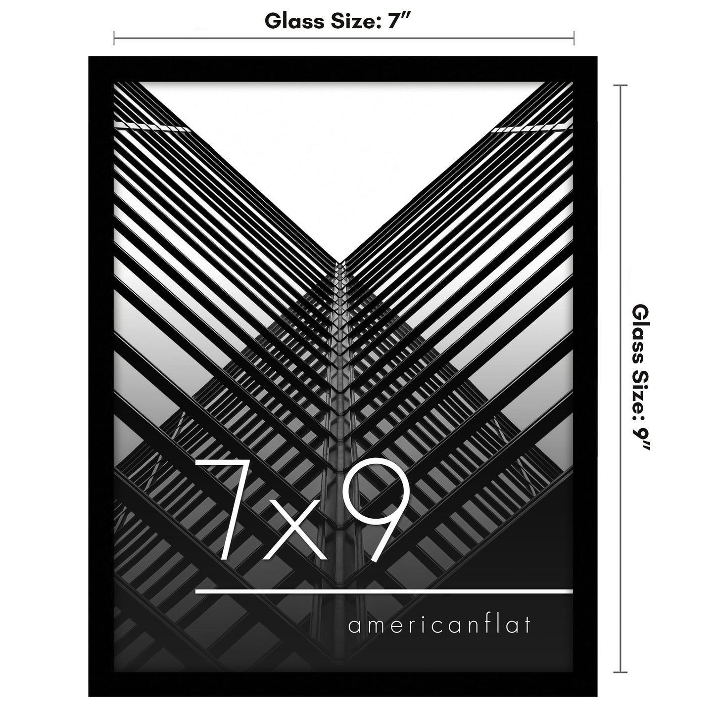 Modern Gallery Picture Frame without Mat, Black | Streamline Collection