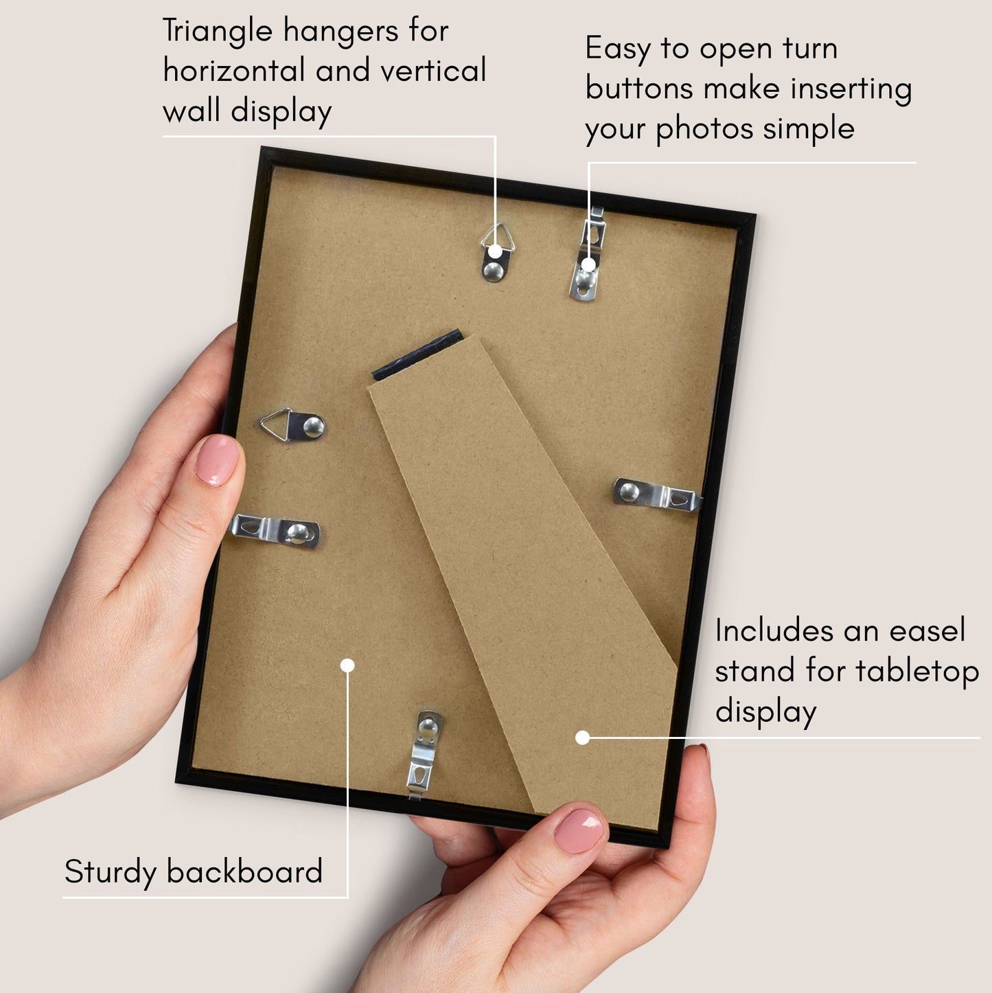 Modern Gallery Picture Frame without Mat, Black | Streamline Collection
