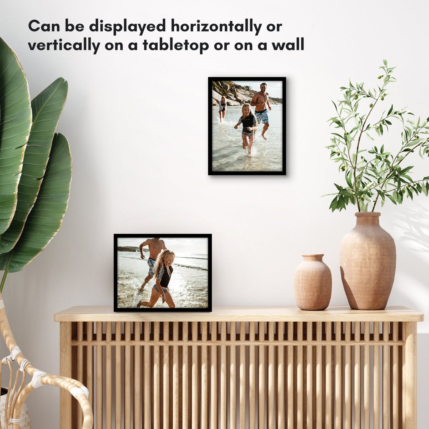 Modern Gallery Picture Frame without Mat, Black | Streamline Collection