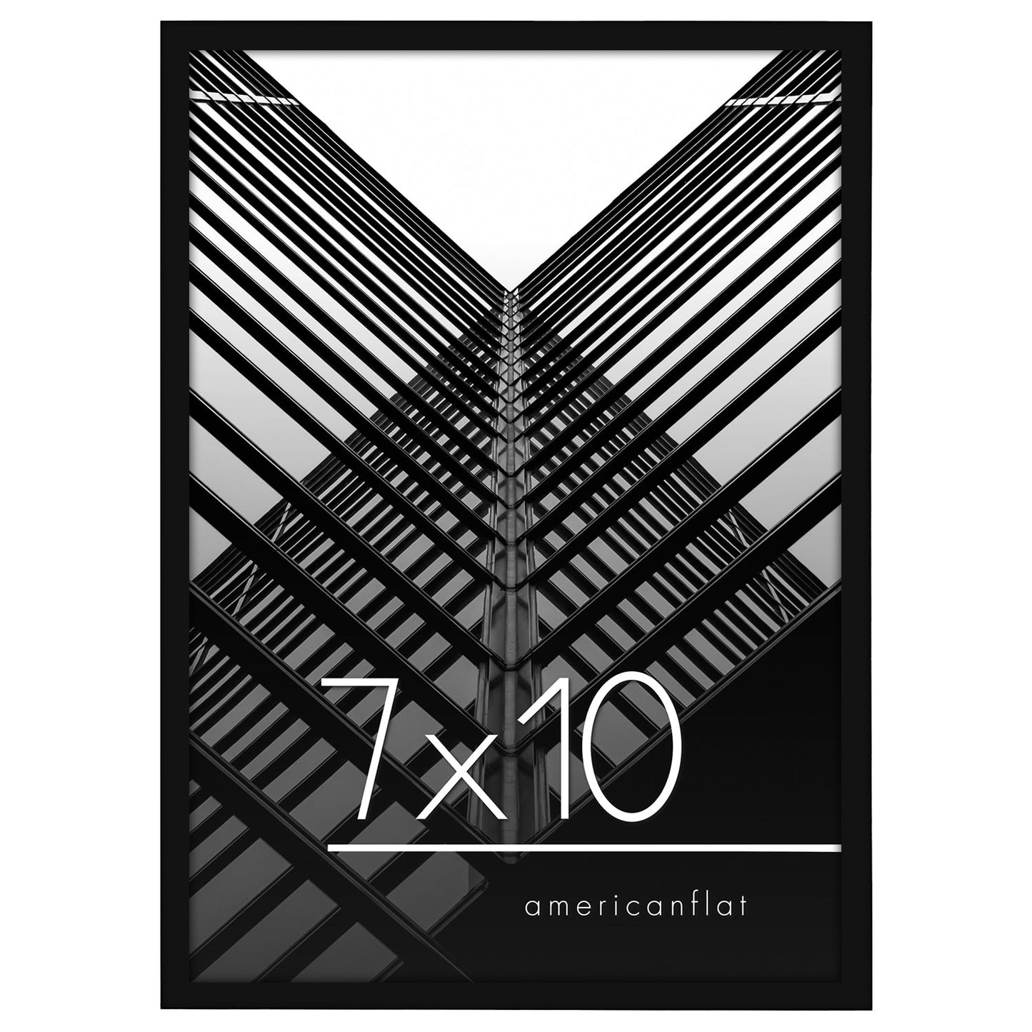 Modern Gallery Picture Frame without Mat, Black | Streamline Collection