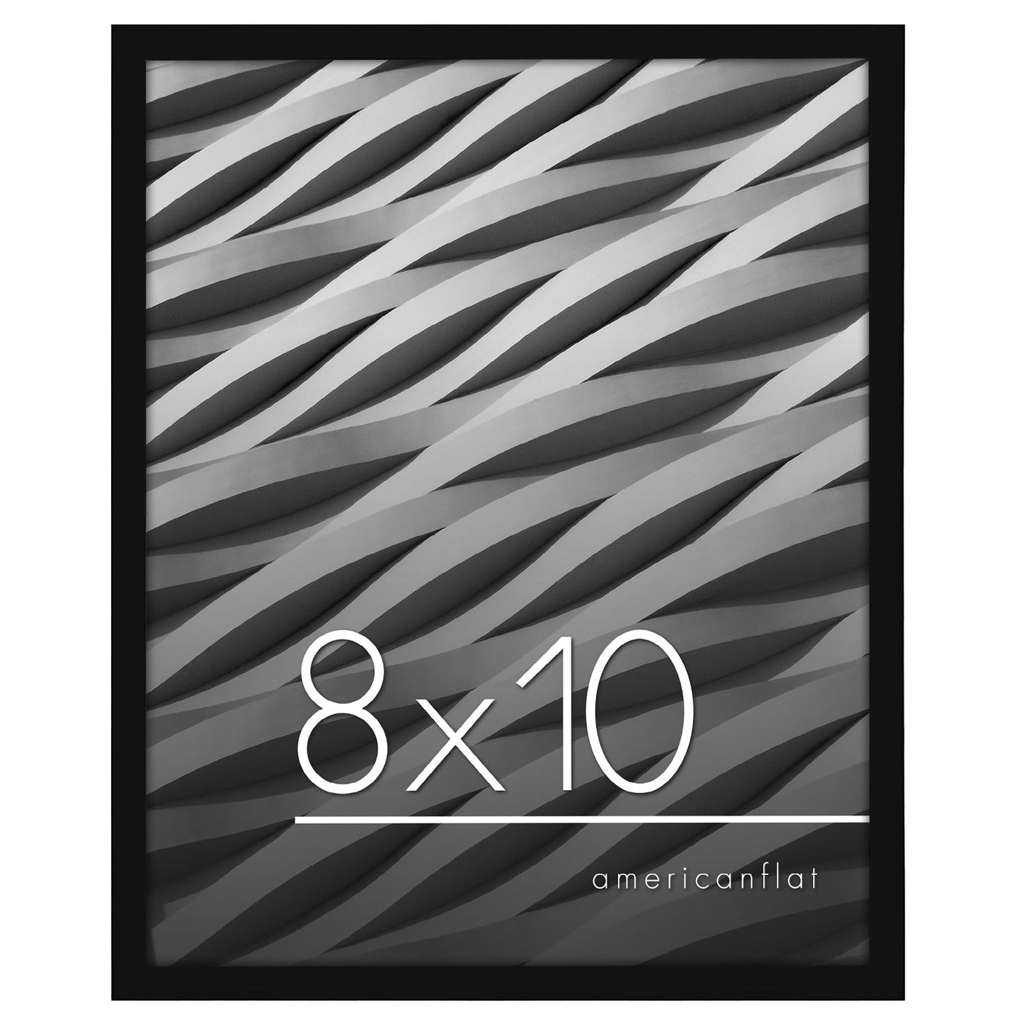 Modern Gallery Picture Frame without Mat, Black | Streamline Collection