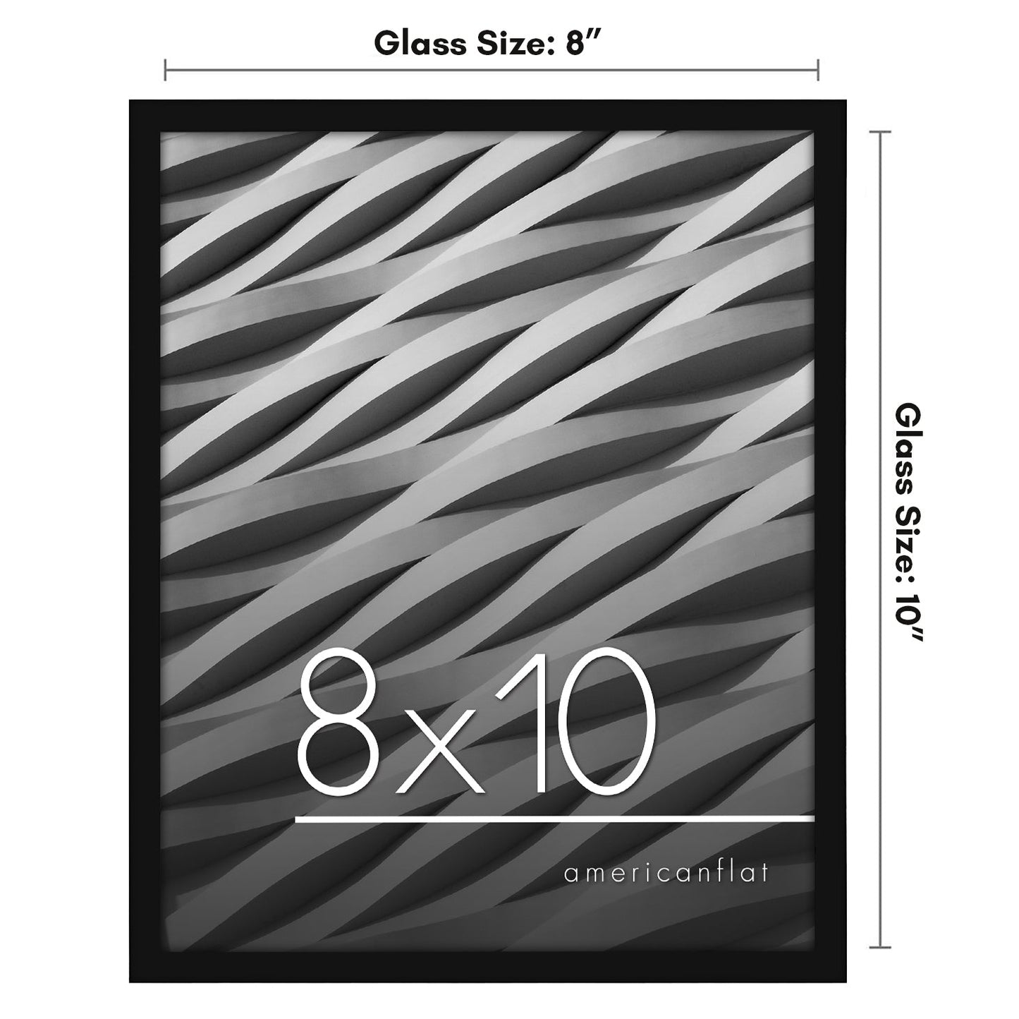 Modern Gallery Picture Frame without Mat, Black | Streamline Collection