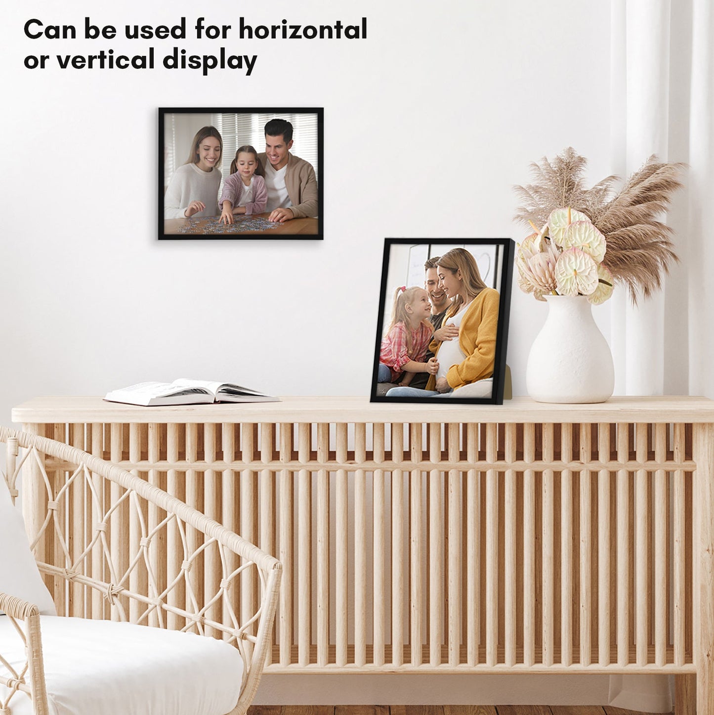 Modern Gallery Picture Frame without Mat, Black | Streamline Collection