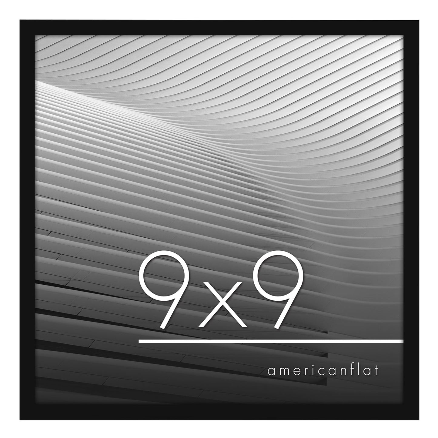 Modern Gallery Picture Frame without Mat, Black | Streamline Collection