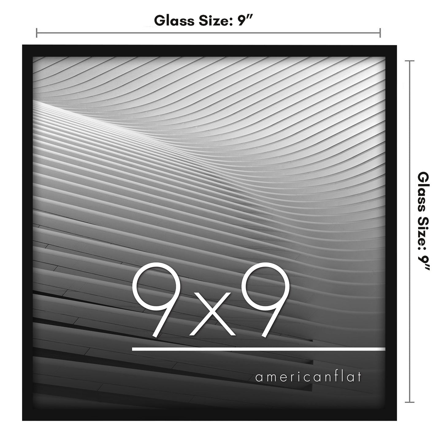 Modern Gallery Picture Frame without Mat, Black | Streamline Collection