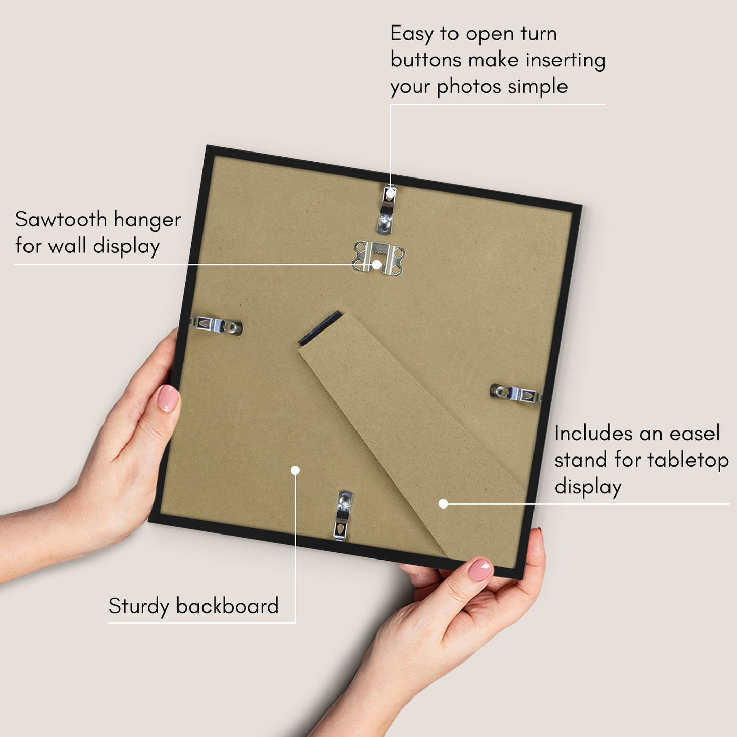 Modern Gallery Picture Frame without Mat, Black | Streamline Collection