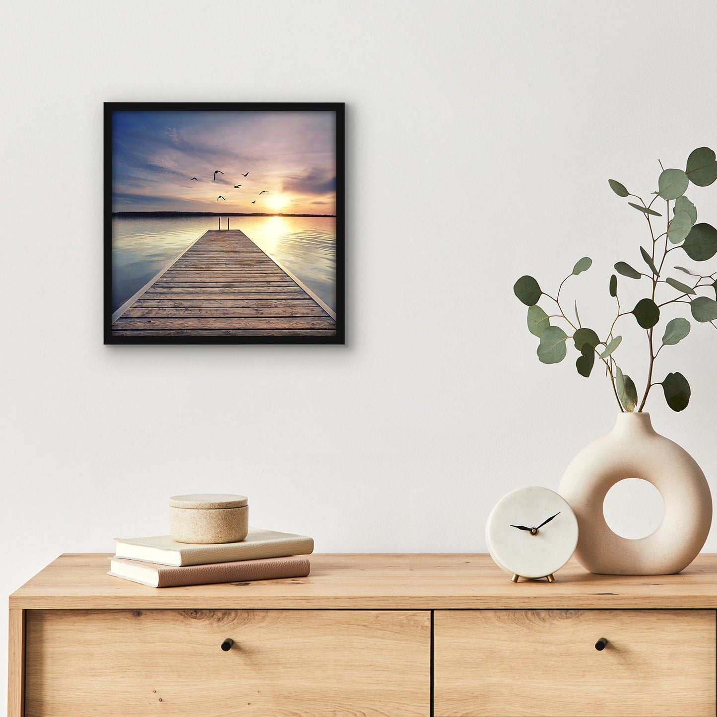 Modern Gallery Picture Frame without Mat, Black | Streamline Collection