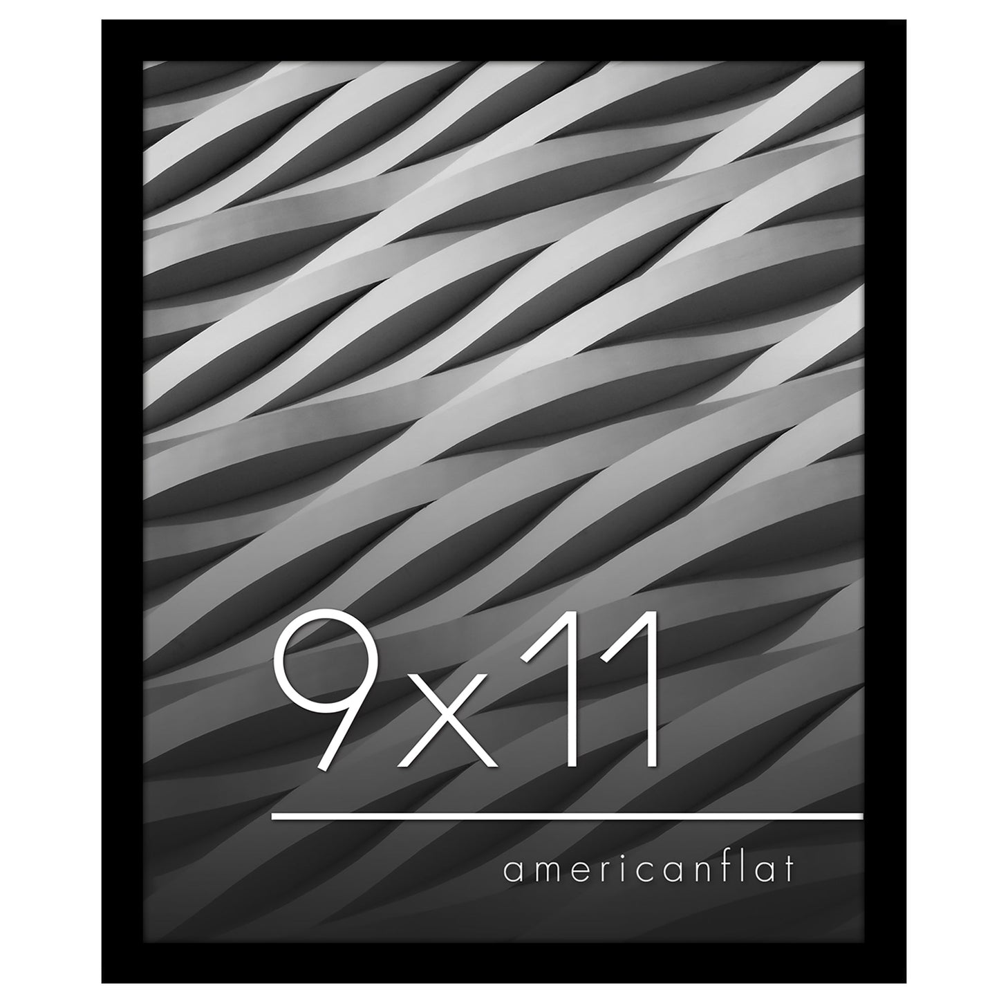 Modern Gallery Picture Frame without Mat, Black | Streamline Collection