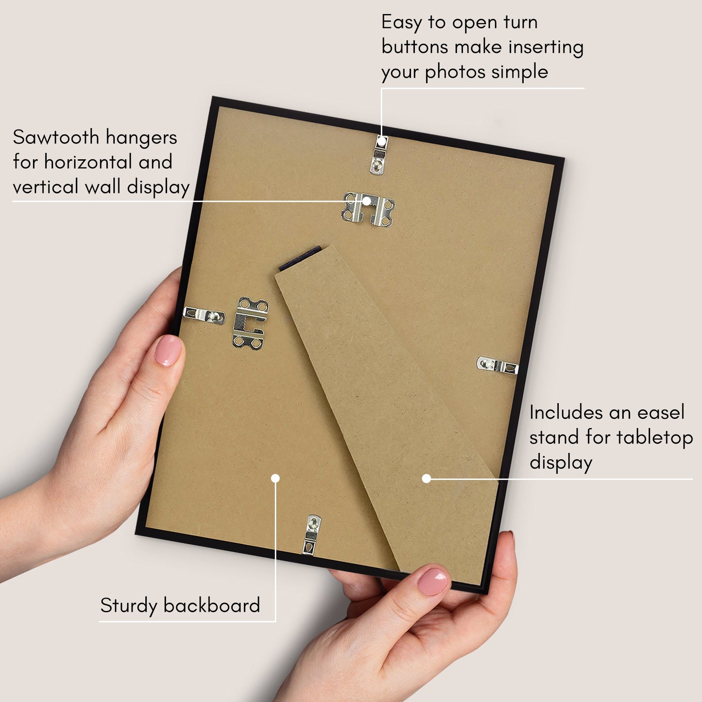 Modern Gallery Picture Frame without Mat, Black | Streamline Collection