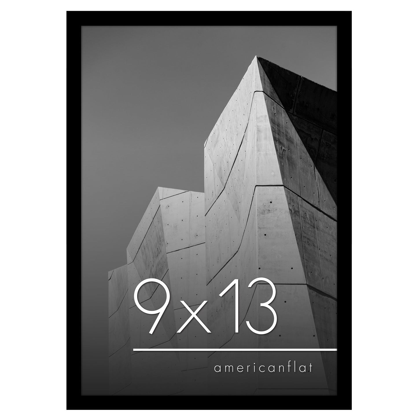 Modern Gallery Picture Frame without Mat, Black | Streamline Collection