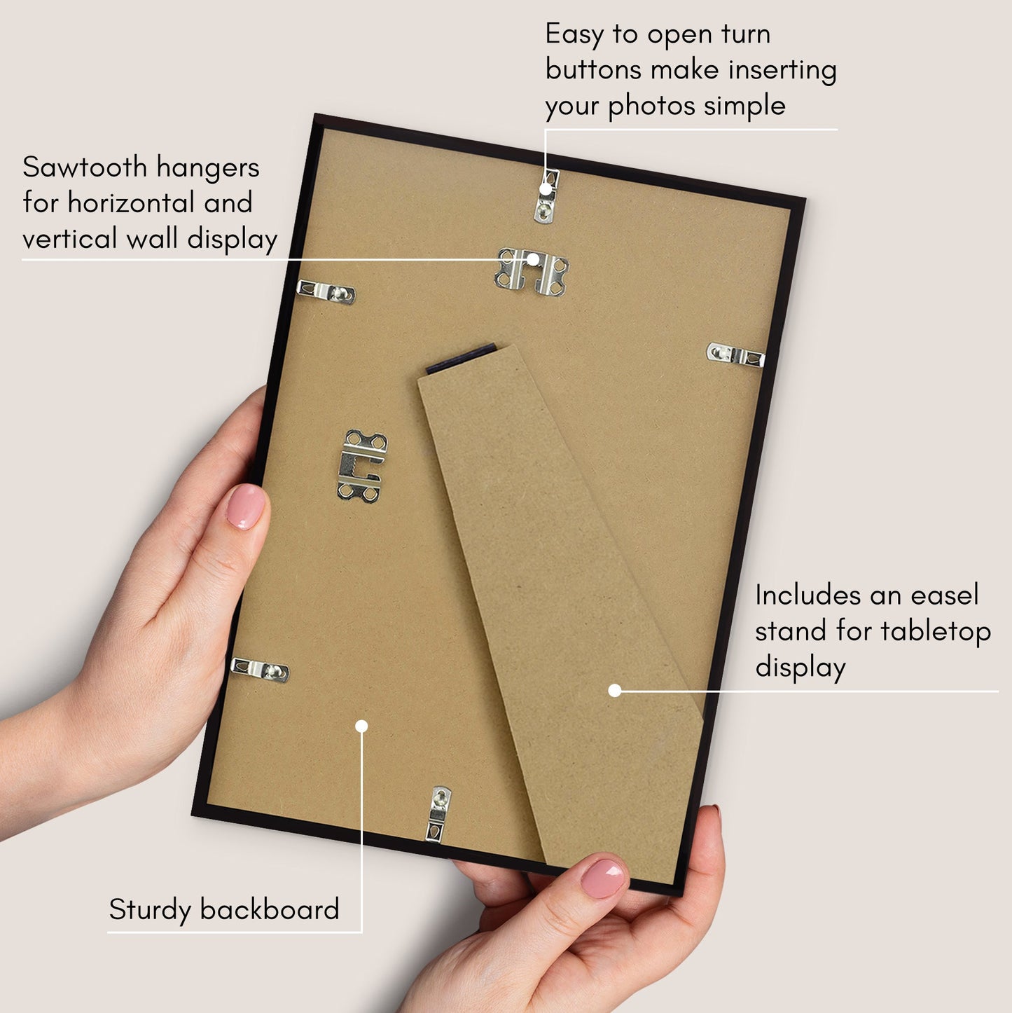 Modern Gallery Picture Frame without Mat, Black | Streamline Collection