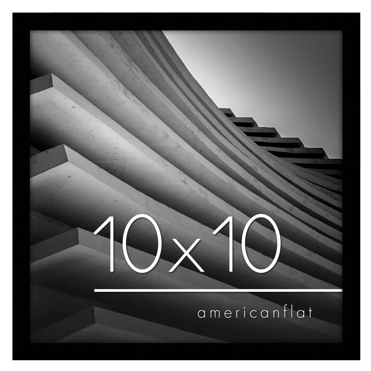 Modern Gallery Picture Frame without Mat, Black | Streamline Collection
